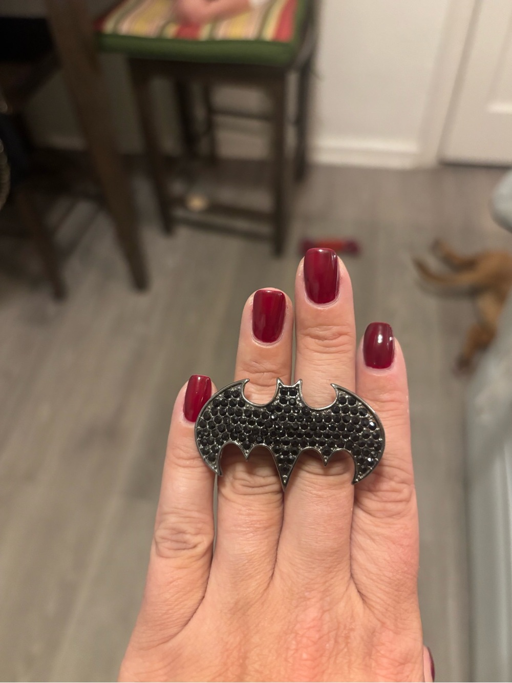 Black Bat Statement Ring - Women Accessories